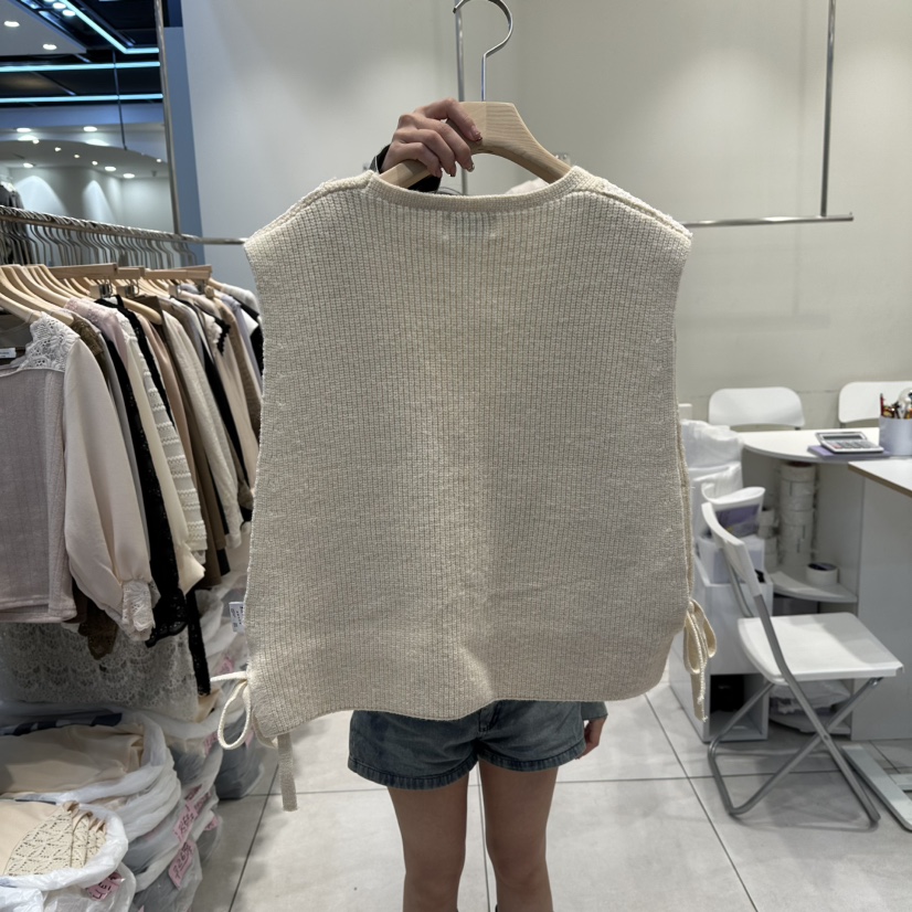 BLUE RIBBON東大門㊣實拍女裝新款真品推薦熱賣職業馬甲口袋BLUE RIBBON馬甲