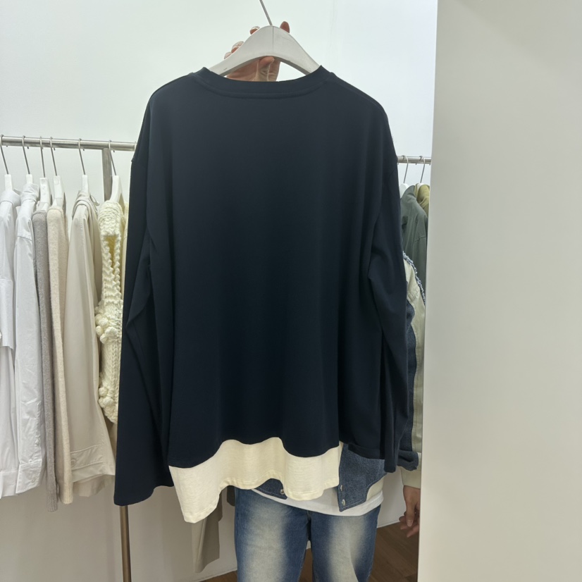 MYNAMEIS東大門㊣代購女士新款人氣25秋冬職業時尚推薦長袖T恤MYNAMEIS長袖T恤