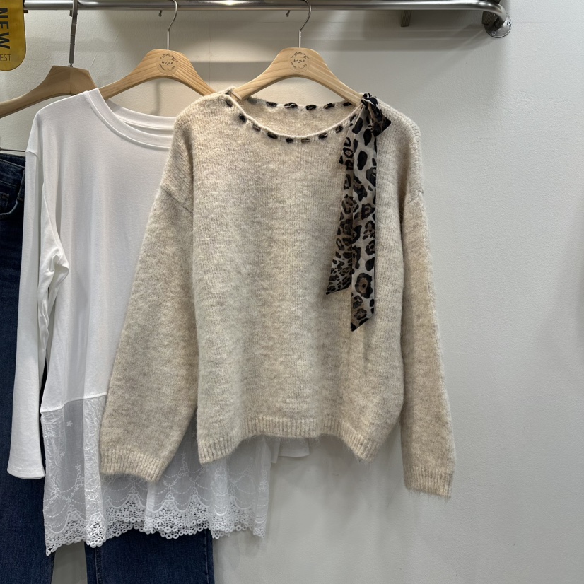 HOJAE韓國代購㊣女士新品真品職業熱賣推薦25秋冬時尚人氣毛衣MID-LEVEL JUMP毛衣圖色1