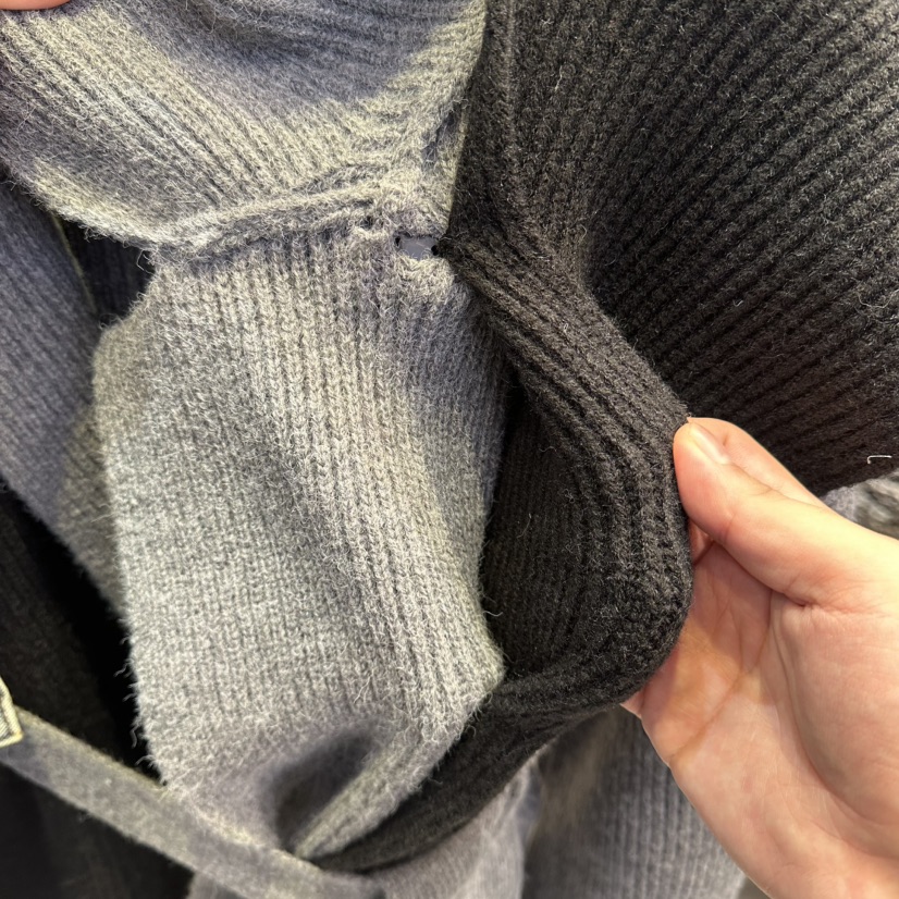 2MORROW東大門㊣實拍女士新品推薦長款風衣連帽針織衫含腰帶2MORROW長款風衣