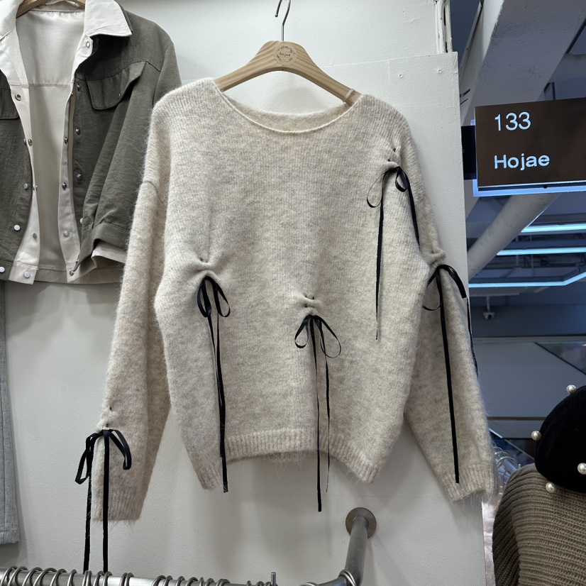 HOJAE韓國代購㊣女士新款推薦25秋冬真品人氣休閑時尚熱賣毛衣MID-LEVEL JUMP毛衣圖色1