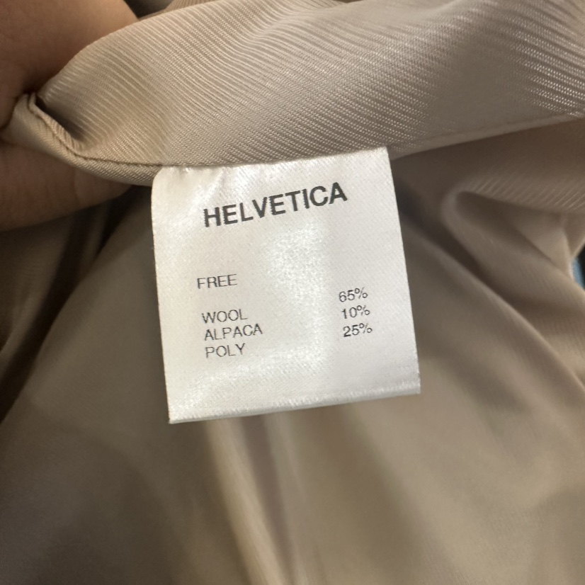 HELVETICA韓國直郵㊣女士新品職業人氣時尚短款大衣皮草雙層HELVETICA短款大衣