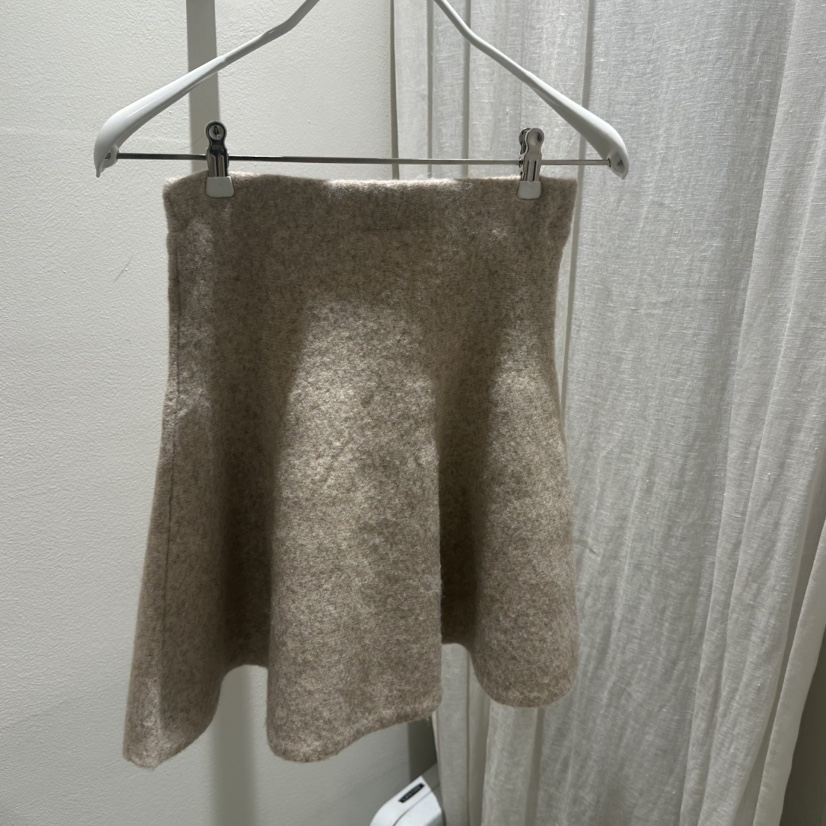 MARAN-P東大門㊣代購女士新品職業人氣真品短裙羊毛混紡喇叭MARAN短裙