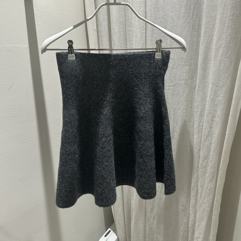 MARAN-P東大門㊣代購女士新品職業人氣真品短裙羊毛混紡喇叭MARAN短裙圖色3