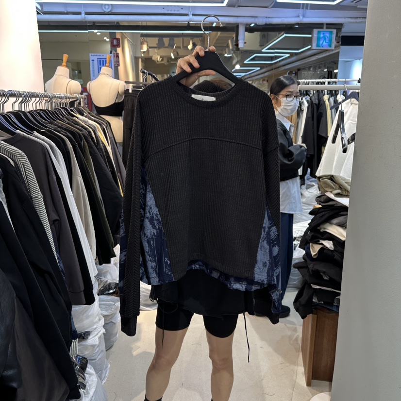 BAKHA東大門㊣實拍女裝新款25秋冬人氣時尚休閑熱賣長袖T恤BAKHA長袖T恤圖色3黑色