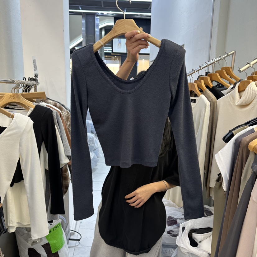 THE FIRST-Q韓國直郵㊣女裝新品時尚休閑推薦真品長袖T恤THE FIRST長袖T恤