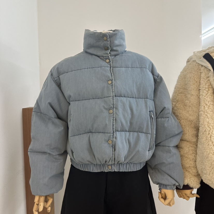 MYNAMEIS韓國代購㊣女裝新款休閑時尚人氣職業短款羽絨服水洗MYNAMEIS短款羽絨服圖色1