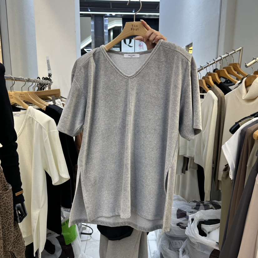 THE FIRST-Q韓國直郵㊣女裝新款25秋冬推薦熱賣時尚職業T恤THE FIRSTT恤圖色2