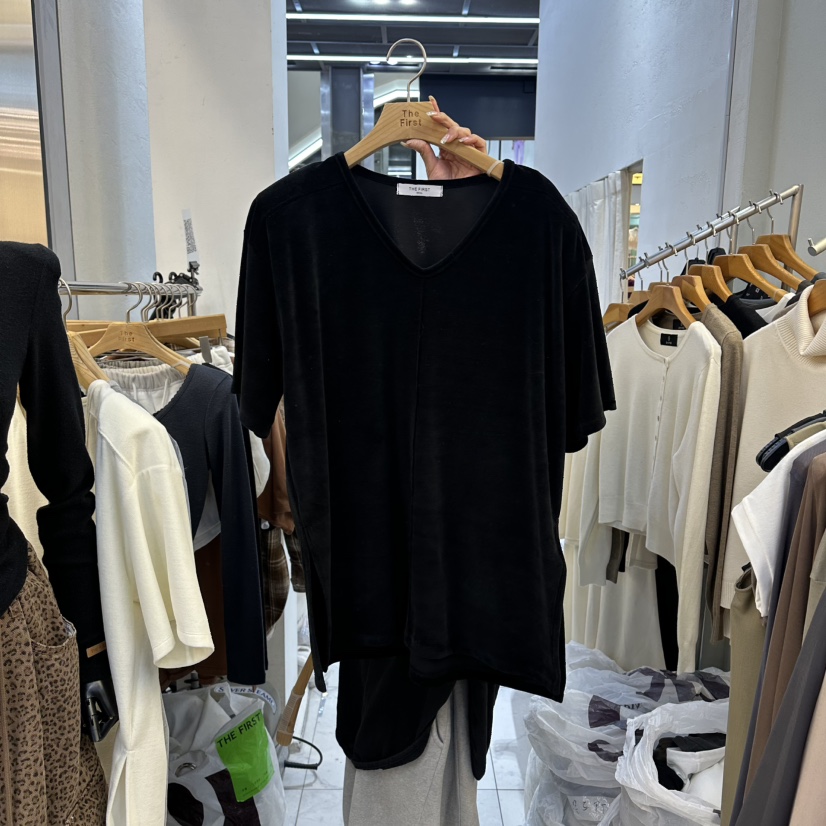 THE FIRST-Q韓國直郵㊣女裝新款25秋冬推薦熱賣時尚職業T恤THE FIRSTT恤圖色3