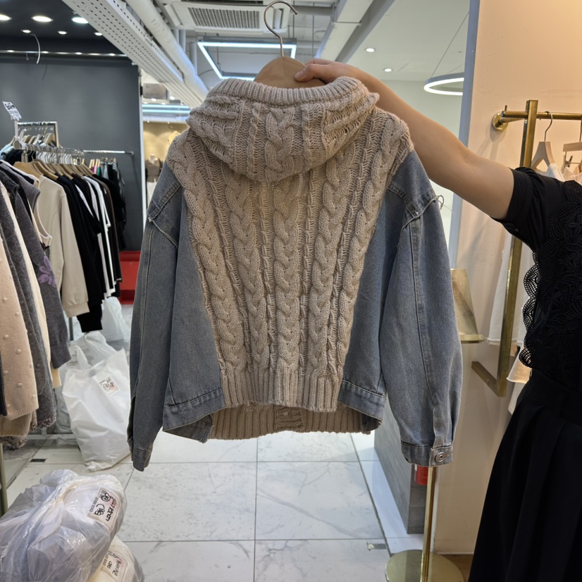 COCO HOLIC韓國代購㊣女裝新款推薦25秋冬真品時尚毛衣連帽COCO HOLIC毛衣