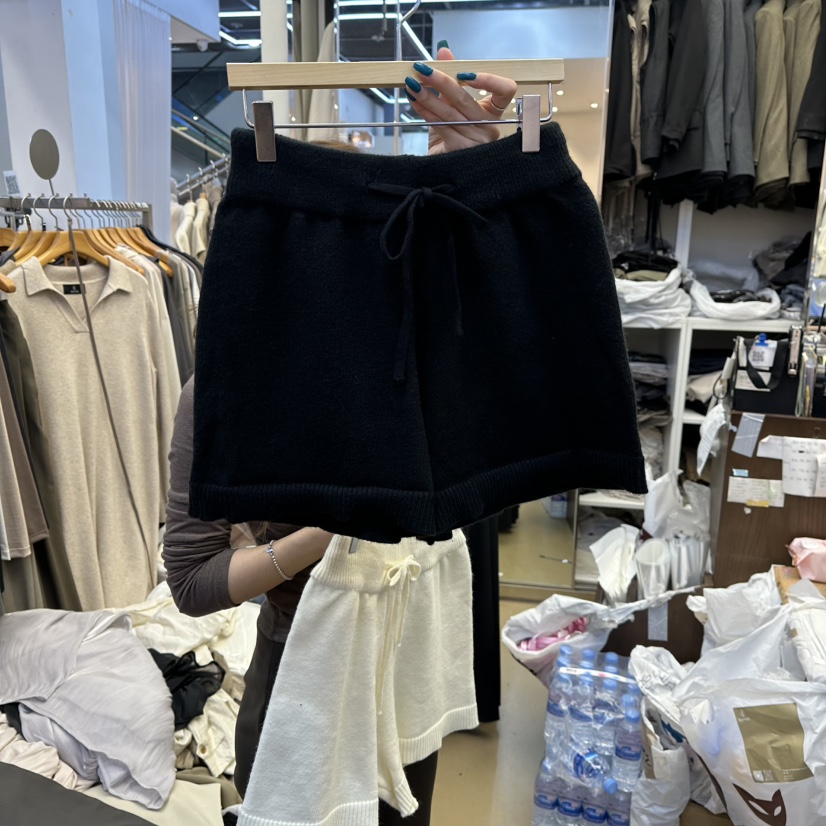 SANS東大門㊣直郵女裝新品人氣25秋冬時尚熱賣休閑短褲羊毛SANS短褲圖色3