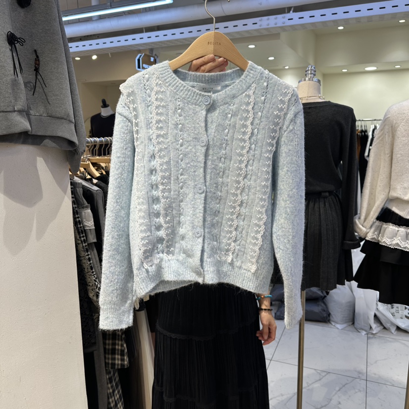 BELITA東大門㊣實拍女士新款推薦25秋冬職業真品時尚針織衫BELITA針織衫圖色2