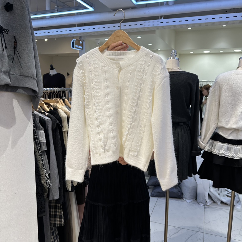 BELITA東大門㊣實拍女士新款推薦25秋冬職業真品時尚針織衫BELITA針織衫圖色3