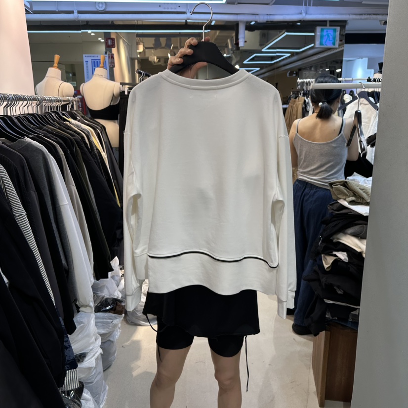 BAKHA東大門㊣代購女士新款時尚職業25秋冬休閑長袖T恤口袋BAKHA長袖T恤