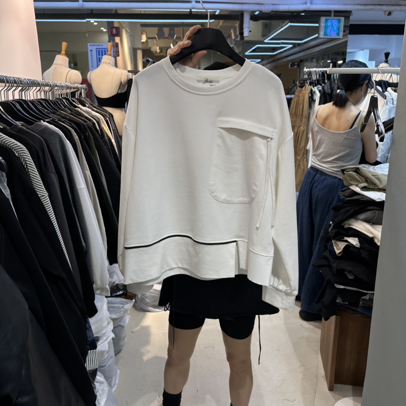 BAKHA東大門㊣代購女士新款時尚職業25秋冬休閑長袖T恤口袋BAKHA長袖T恤圖色1