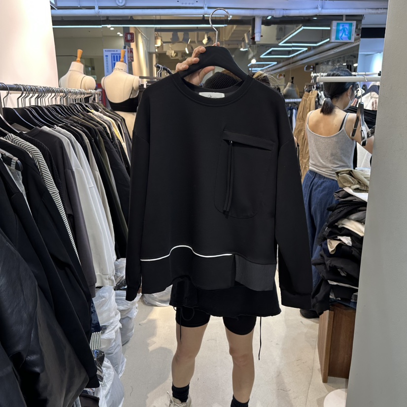 BAKHA東大門㊣代購女士新款時尚職業25秋冬休閑長袖T恤口袋BAKHA長袖T恤圖色3