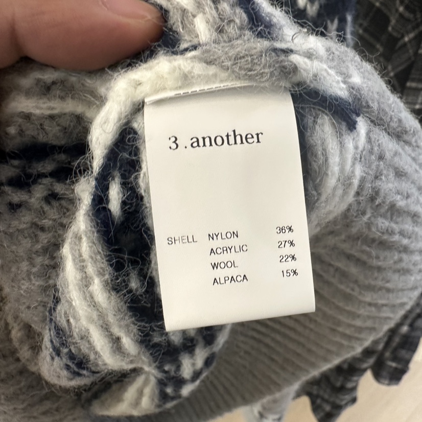 3 ANOTHER東大門㊣代購女士新款職業休閑25秋冬針織衫羊駝3 ANOTHER針織衫