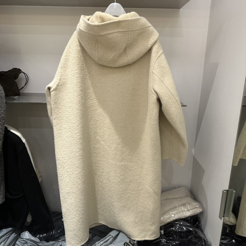 GALLERY-P韓國代購㊣女士新品熱賣真品中長款大衣豹紋連帽GALLERY中長款大衣