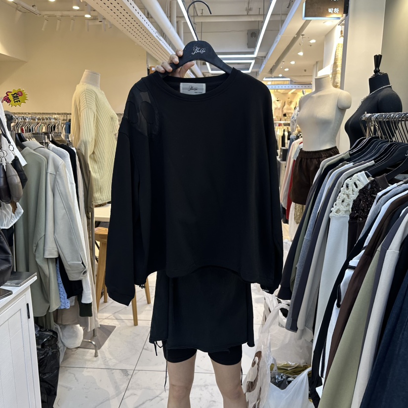 BAKHA東大門㊣實拍女裝新品休閑職業熱賣真品時尚長袖T恤透明BAKHA長袖T恤圖色2