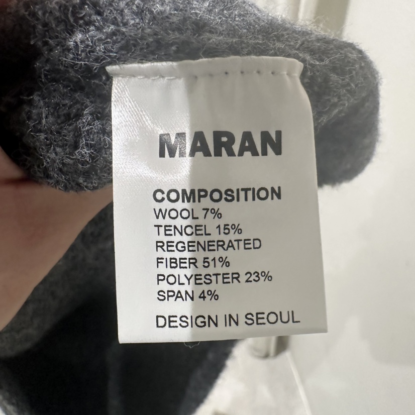 MARAN-P韓國直郵㊣女士新品時尚職業人氣休閑針織衫羊毛混紡MARAN針織衫