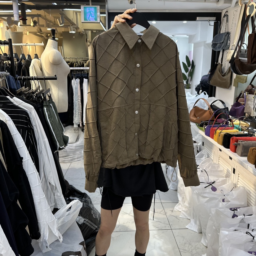 BAKHA韓國代購㊣女裝新款時尚25秋冬職業熱賣休閑襯衫蕾絲衫BAKHA襯衫/蕾絲衫圖色2