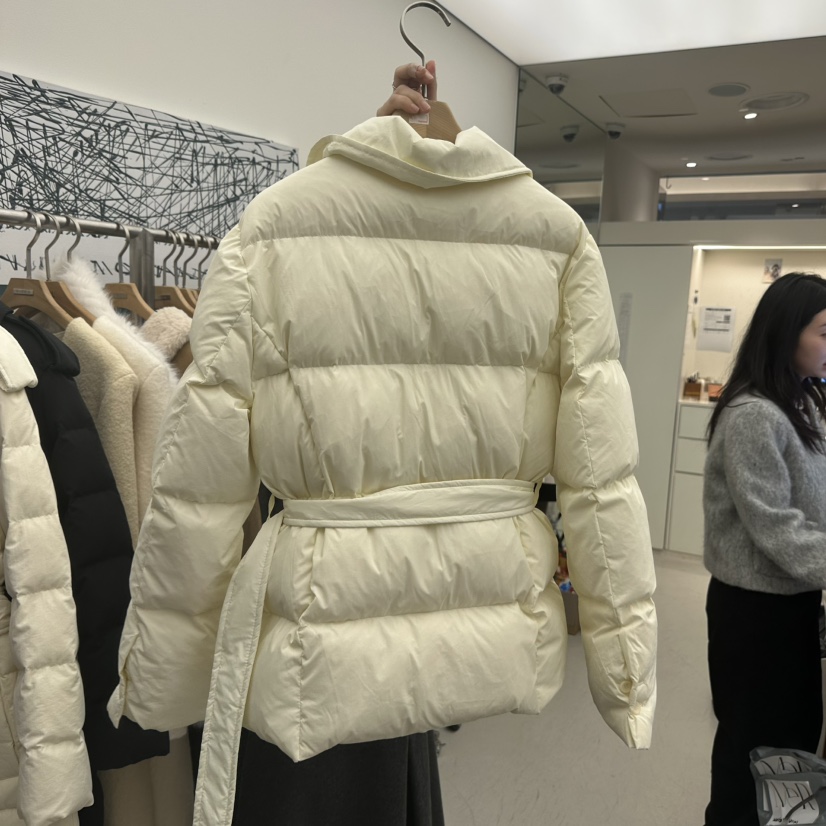 MER東大門㊣實拍女裝新品熱賣人氣推薦短款羽絨服含腰帶鴨絨MER/ANGELO BIANCO短款羽絨服