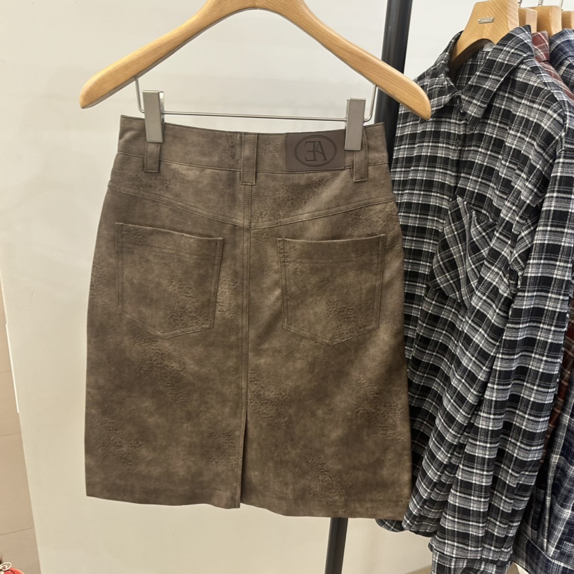3 ANOTHER韓國直郵㊣女士新品人氣推薦熱賣時尚短裙復古皮革3 ANOTHER短裙