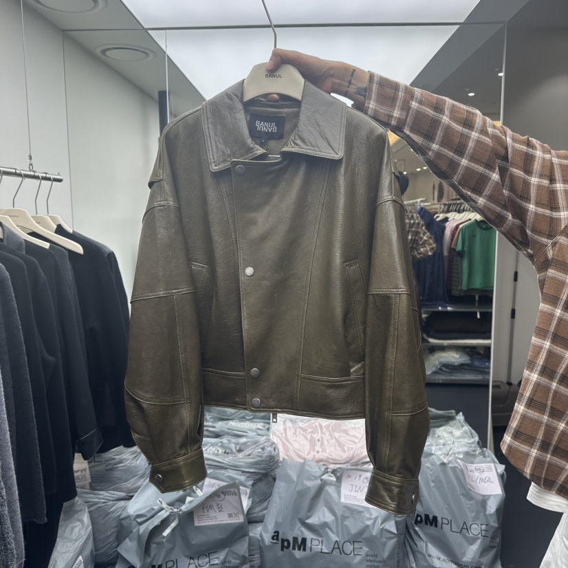 BANUL東大門㊣代購女裝新款職業時尚25秋冬人氣休閑真品皮衣BANUL皮衣圖色1