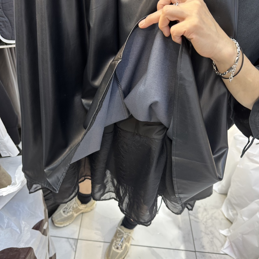 BAKHA東大門㊣直郵女裝新品時尚休閑推薦熱賣人氣25秋冬長裙皮革BAKHA長裙