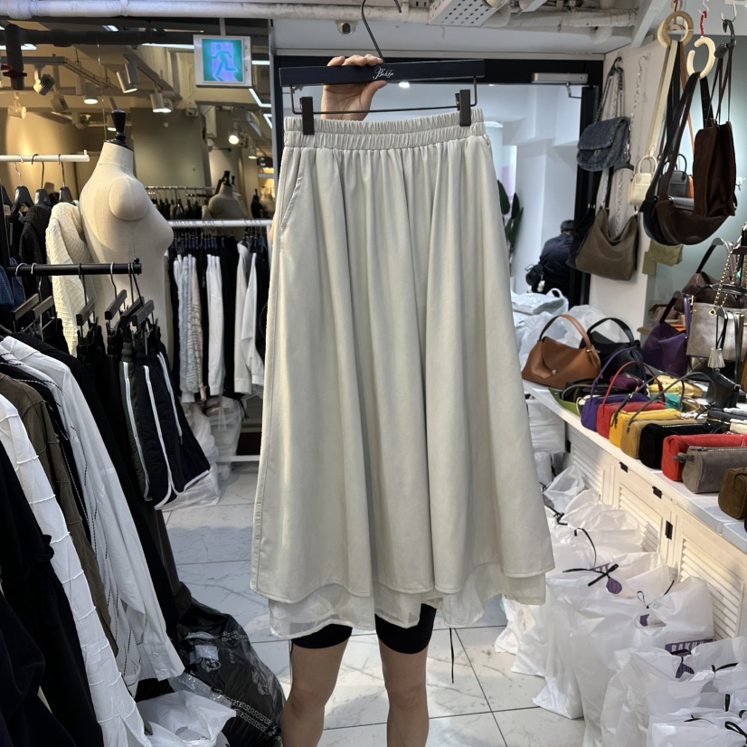 BAKHA東大門㊣直郵女裝新品時尚休閑推薦熱賣人氣25秋冬長裙皮革BAKHA長裙圖色1