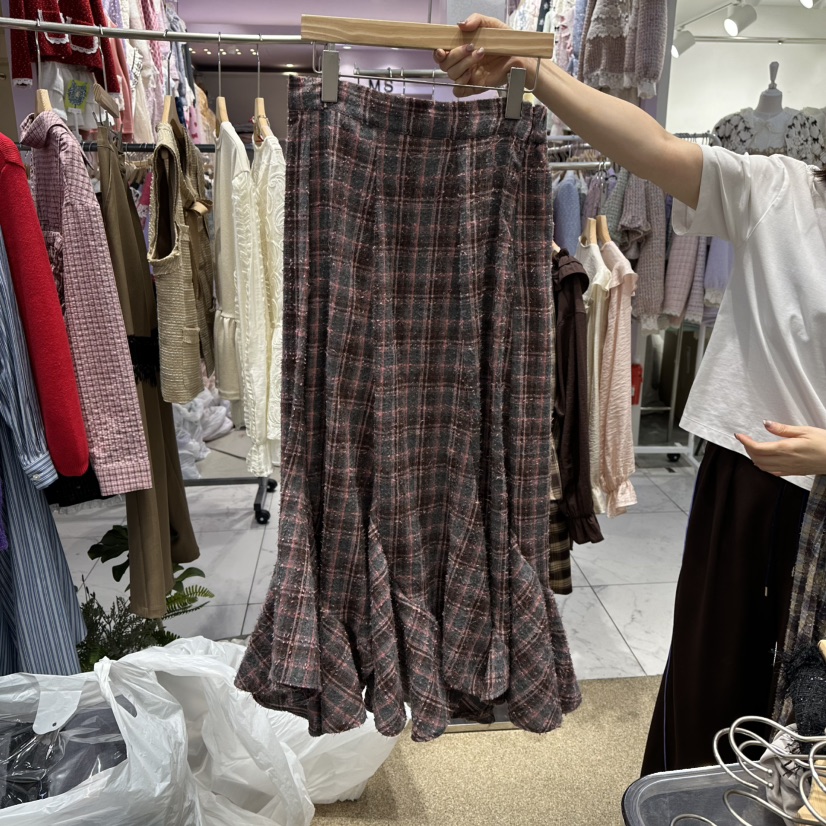 VIRUS韓國代購㊣女士新品推薦真品25秋冬熱賣人氣職業長裙開衩VIRUS長裙圖色2