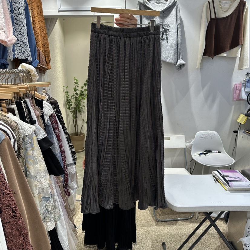 BELITA韓國代購㊣女裝新款休閑時尚25秋冬推薦熱賣職業長裙BELITA長裙圖色2墨色