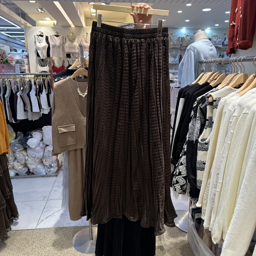 BELITA韓國代購㊣女裝新款休閑時尚25秋冬推薦熱賣職業長裙BELITA長裙圖色3棕色