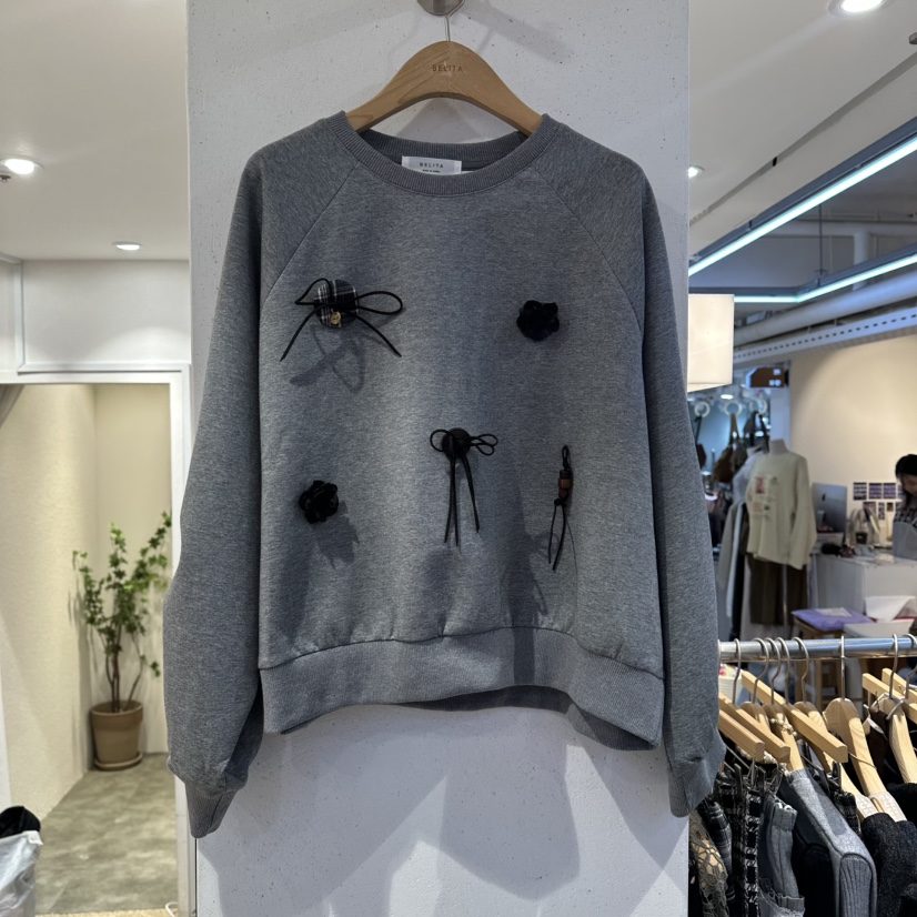 BELITA韓國代購㊣女士新款推薦熱賣25秋冬休閑人氣真品衛衣BELITA衛衣圖色1