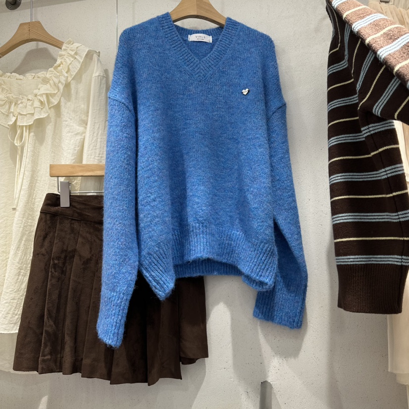 VIRUS韓國直郵㊣女裝新品25秋冬真品人氣時尚熱賣休閑針織衫VIRUS針織衫圖色1