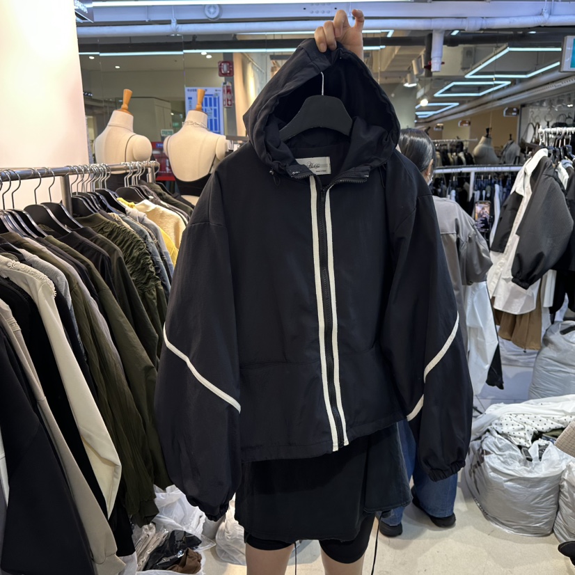 BAKHA東大門㊣實拍女士新款熱賣時尚休閑職業25秋冬夾克連帽BAKHA夾克圖色2