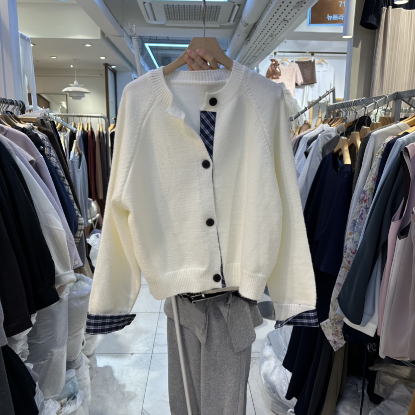 HARU東大門㊣直郵女裝新款人氣熱賣25秋冬推薦真品針織衫格紋HARU-Q針織衫圖色1