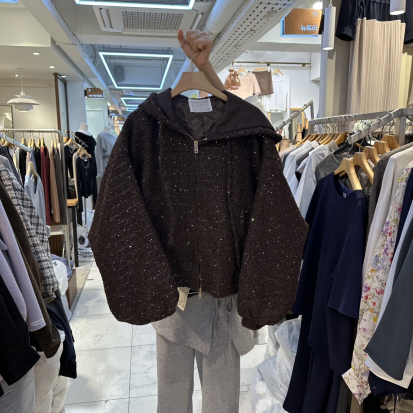 HARU韓國代購㊣女裝新品時尚真品25秋冬推薦熱賣夾克粗花呢HARU-Q夾克圖色2