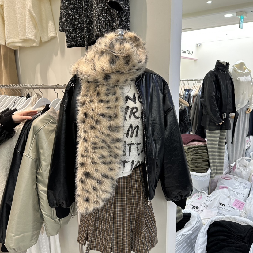 BUCKLE東大門㊣代購女士新款推薦真品時尚25秋冬人氣夾克皮革BUCKLE夾克