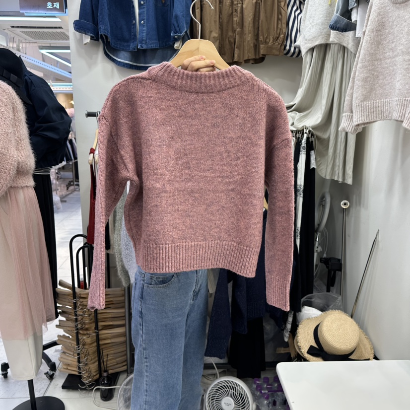 HOJAE韓國代購㊣女士新品休閑熱賣人氣真品推薦25秋冬時尚毛衣MID-LEVEL JUMP毛衣