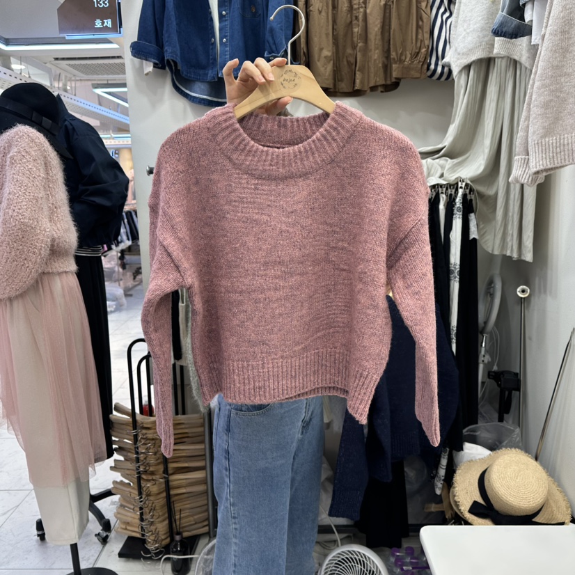 HOJAE韓國代購㊣女士新品休閑熱賣人氣真品推薦25秋冬時尚毛衣MID-LEVEL JUMP毛衣圖色2