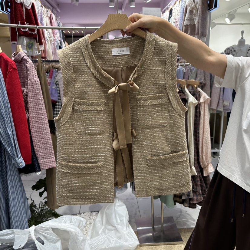 VIRUS東大門㊣代購女士新品休閑真品25秋冬時尚人氣職業馬甲VIRUS馬甲圖色1