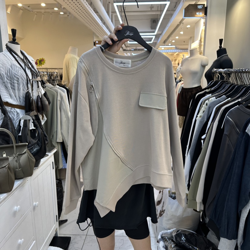 BAKHA東大門㊣實拍女裝新款推薦休閑熱賣人氣25秋冬衛衣拉鏈BAKHA衛衣圖色1