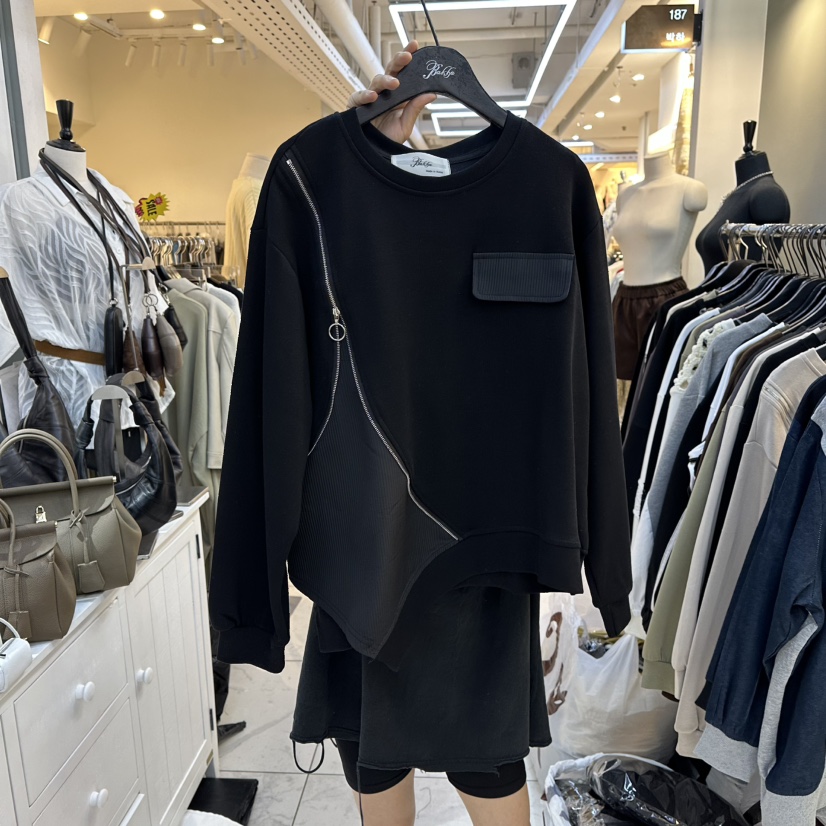 BAKHA東大門㊣實拍女裝新款推薦休閑熱賣人氣25秋冬衛衣拉鏈BAKHA衛衣圖色3