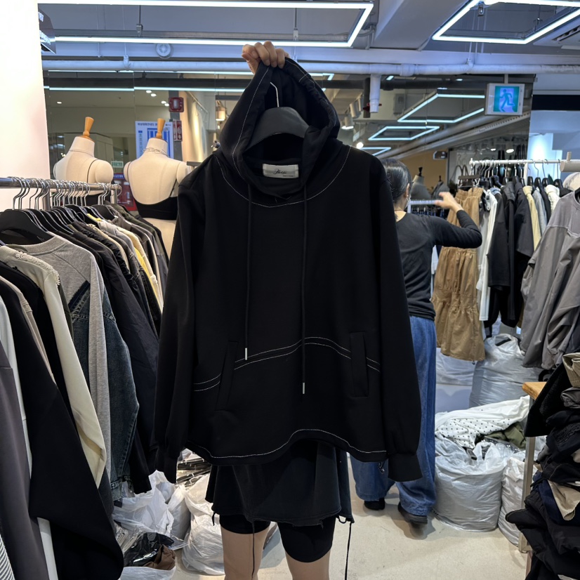 BAKHA東大門㊣代購女裝新款真品人氣時尚休閑25秋冬推薦衛衣BAKHA衛衣圖色3黑色