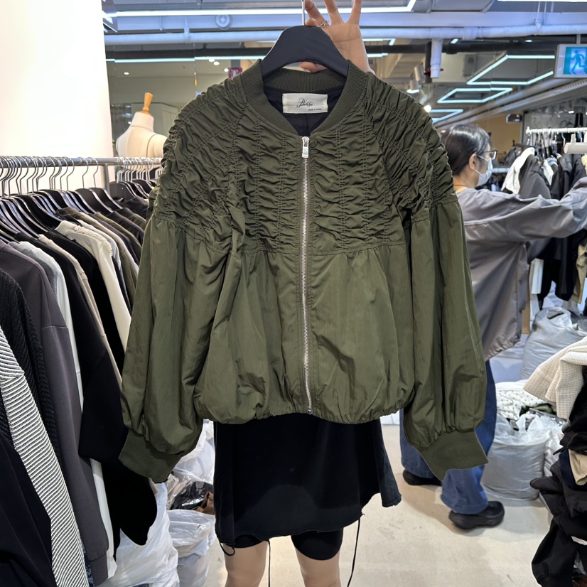 BAKHA韓國直郵㊣女裝新款真品休閑推薦人氣25秋冬熱賣夾克褶皺BAKHA夾克圖色1