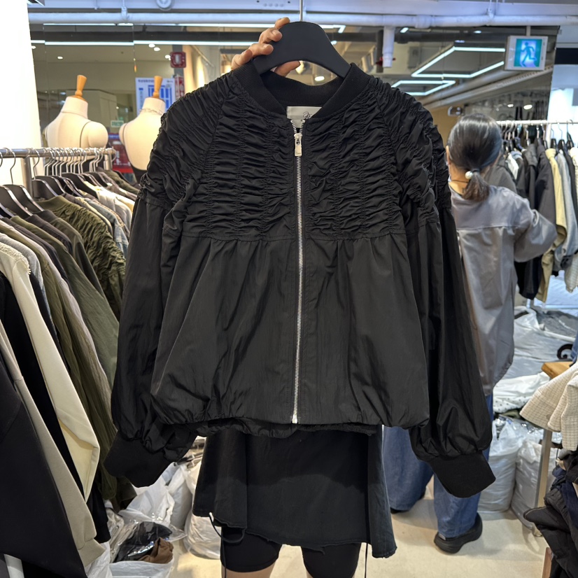 BAKHA韓國直郵㊣女裝新款真品休閑推薦人氣25秋冬熱賣夾克褶皺BAKHA夾克圖色2
