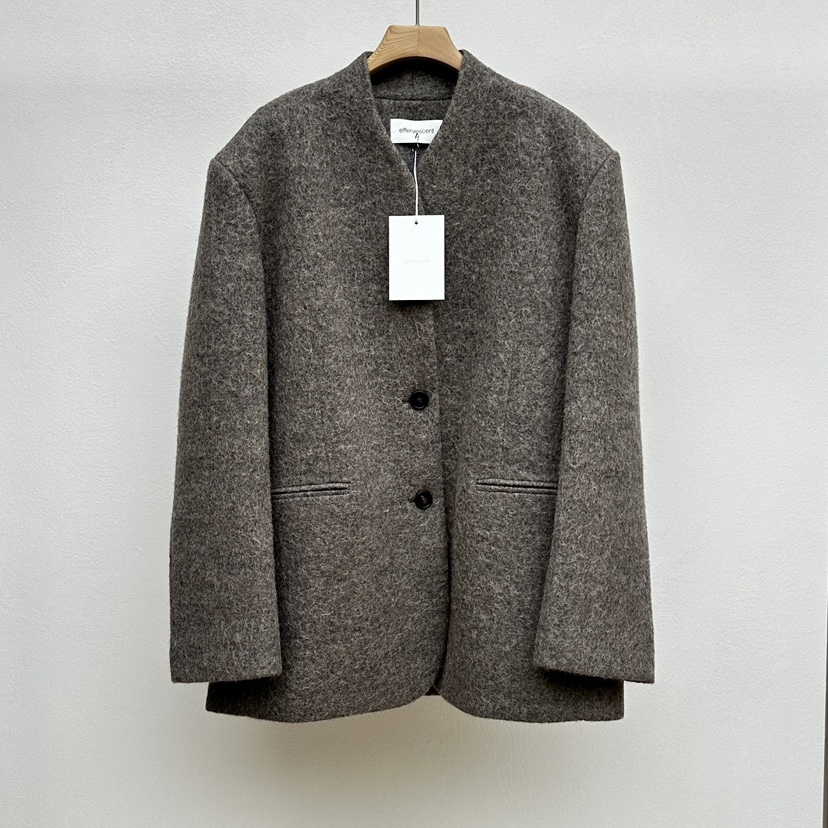 EFFERVESCENT韓國直郵㊣女士新款真品休閑人氣熱賣夾克羊駝evc/effervescent夾克圖色2