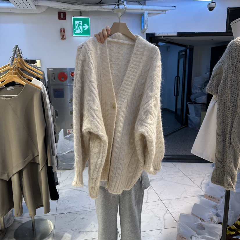 HARU東大門㊣直郵女裝新品休閑推薦人氣職業25秋冬毛衣開衫HARU-Q毛衣圖色4杏色