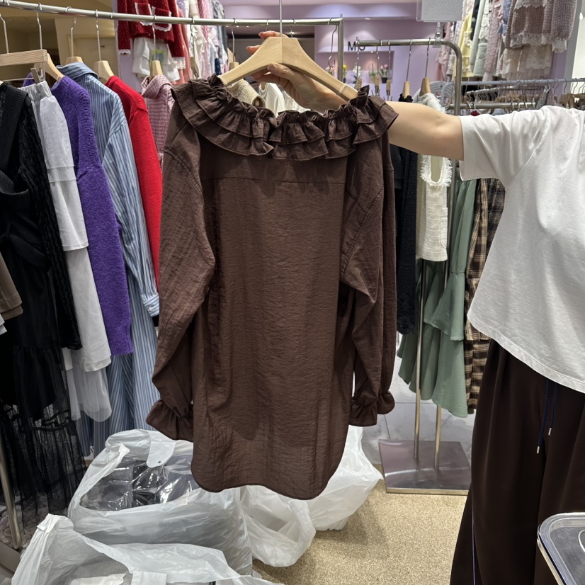 VIRUS東大門㊣代購女裝新款真品職業熱賣推薦襯衫蕾絲衫荷葉邊VIRUS襯衫/蕾絲衫